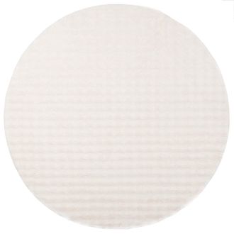vidaXL Alfombras De &Aacute;rea Redondo Sirolo Crema &Oslash; 120 Cm Poli&eacute;ster Vidaxl