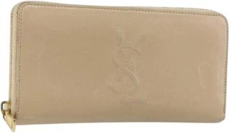 Saint Laurent Pre-owned Wallets, female, Beige, Size: ONE SIZE Pre-owned Leather Wallet