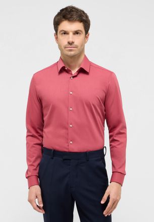 Eterna Langarmhemd ETERNA SUPER SLIM, Herren, Gr. 38, Normalgr&ouml;ssen, rot (rusty rot), Twill, 46% Baumwolle, 8% Elasthan, 46% Polyester, schmal, Manschette, H