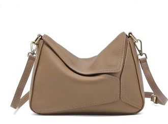 Generic Compatible For Leather Womens Geometric Shoulder Bag For Ladies Large Capacity Pillow Crossbody Handbag(Elephant Gray)