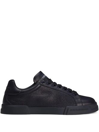 Dolce & Gabbana perforated leather sneakers - Blue