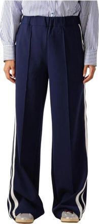 Notre-V Nv-Gita Wijde Broek - Dames - Wijde Broeken - Blauw - XS - Polyester - Broeken