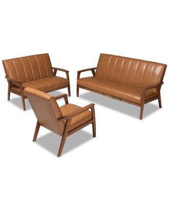 Baxton Studio Dnu Baxton Studio Nikko 3Pc Living Room Set