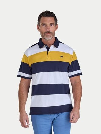 Raging Bull Chestband Stripe Polo Shirt in Navy at Nordstrom, Size Xxx-Large