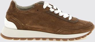 Brunello Cucinelli Sneakers basse in pelle di vitello scamosciata con monile