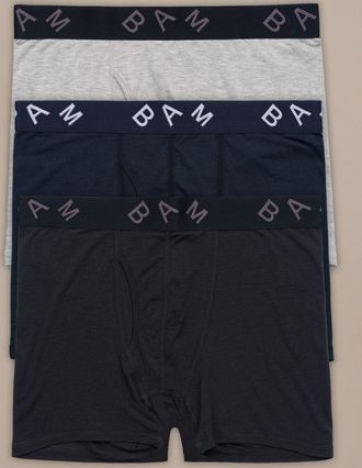 BAM Regular Fitted Air Bamboo Boxers - 3 Pack - XX-Large