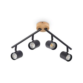 Lindby L&aacute;mpara De Techo xiomara En Negro Metal - Lindby