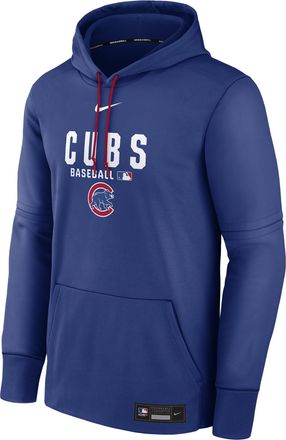 Nike Mens Chicago Cubs Authentic Collection Nike Therma MLB Pullover Hoodie in Blue | NAC3199NEJ-RMG