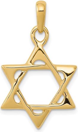 Diamond2Deal 14k Yellow Gold Star of David Pendant