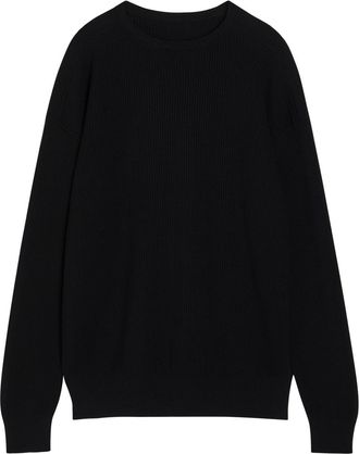 Rick Owens Jumbo Ribbed Wool Jumper - Black - L