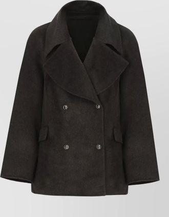 Loulou Studio cashmere wool oversized double-breasted jacket