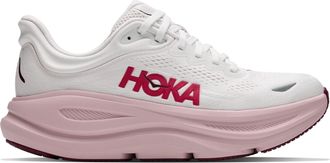 Hoka One One Bondi 9 Running Shoes in White/Pink Opal Women