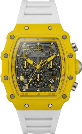 Invicta Racing 69740 Herenhorloge - Quartz Uurwerk - Acryl met Zilveren Wijzerplaat - 44 mm