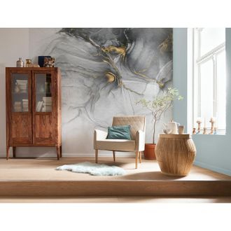 Komar home24 Vlies Fototapete Ink Gold Flow