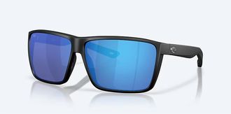 Costa Unisex Rincon Ii Polarized Sunglasses In Matte Black Blue Mirror