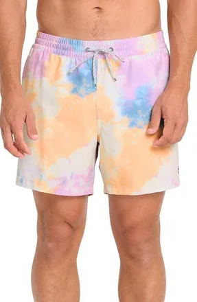 Billabong Lineup Layback Swim Trunks in Pale Peach at Nordstrom, Size Medium