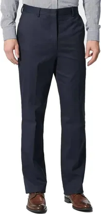 Berle Cotton Twill Performance Dress - Regent Plain Front In Navy