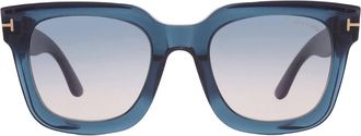 Tom Ford Leigh Blue Gradient Square Ladies Sunglasses FT1115 92P 52