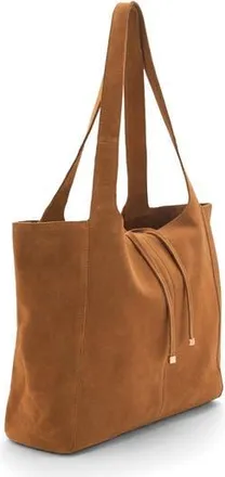 Mango Suede Shopper Tote in Brown Leather at Nordstrom Rack