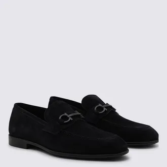 Ferragamo Mens Flat Shoes Navy || _cover Le Sole