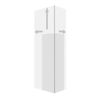 Duravit Duravit L-cube Armoire Haute, 1 Porte Charni&egrave;re &Agrave; Gauche
