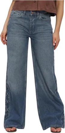 Ibana Jeans, Dames, Blauw, XS, Katoen, Poseph Wide Jeans