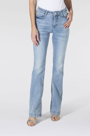 MAC Broeken Bootcut-Jeans MAC Dream-Boot, Damen, Gr. 34, L&auml;nge 32, blau (summer blau32), Denim/Jeans, Obermaterial: 90% Baumwolle, 7% Elastomultiester, 3% Elastha