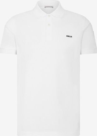 Moncler Kurzarm-Polohemd aus Baumwollpiqu&eacute; mit MONCLER-Stickerei