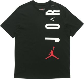 Nike Jordan Air Jordan Alphabet Sports Round Neck Short Sleeve T-Shirt Mens Black Gift for Him CZ8403-010