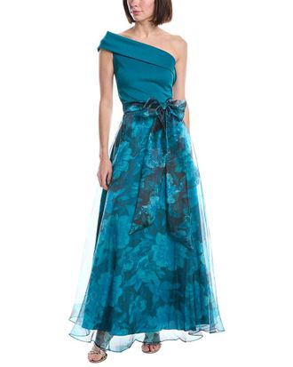 Eliza J Wrap Surplice Bodice Ballgown Skirt