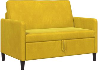 vidaXL Sof&aacute; Con Almacenamiento Amarillo 122 X 78 X 87 Cm Poli&eacute;ster Vidaxl