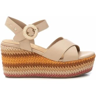 Xti Espadrille Wedge Sandaal - Dames - Schoenen - Beige - Maat: 37 EU