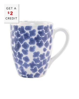 Vietri Viva By Vietri Santorini Flower Mug With $4 Credit