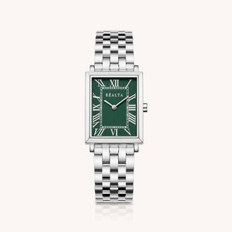 R&eacute;alta Emerald Watch in Silver