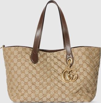 Gucci GG Marmont Medium Tote Bag, Beige, GG Canvas
