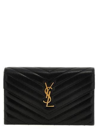 Saint Laurent Black Cassandre Crossbody Bag