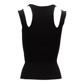 Alexander McQueen Top de punto sin hombros - Tops - Mujer - Negro - S
