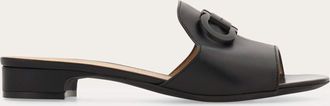 Ferragamo Women Gancini ornament slide Black Size 10.5