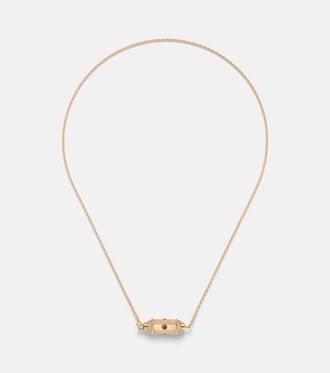 Marie Lichtenberg Collar Coco Micro de oro de 18 ct con rub&iacute;es