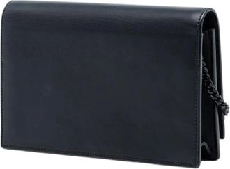 Saint Laurent Pre-owned Clutches, female, Black, Size: ONE SIZE Pre-owned The Kate Wallet on Chain