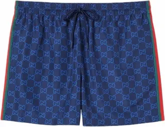 Gucci Printed Poplin Tech Swim Shorts Blue 815602-XHAJ3-4735