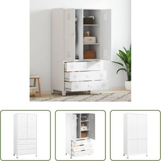 vidaXL vidaXL Armadio bianco - Armadio Bianco Industriale 90x50x180 cm in Metallo