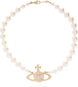 Vivienne Westwood Parelketting - Dames - Kettingen - Geel - M - Accessoires