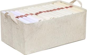 OEM Caja De Almacenamiento - Algod&oacute;n Y Lino - 47 X 28 X 20 Cm - Plegable - Para Armario Caj&oacute;n Vestidor - 1 Unidad