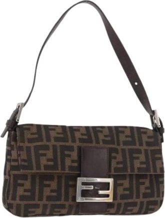 Fendi Pre-owned Zucca Canvas Shoulder Bag - - Pre-owned - Donna - Marrone - ONE SIZE