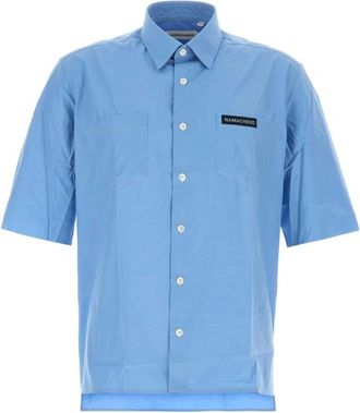 Namacheko Guardia Shirt - Heren - Korte mouwen Overhemden - Blauw - M - Katoen - Overhemden