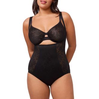 Montelle Intimates Contour Smoothing Bodysuit in Black at Nordstrom, Size Xx-Large