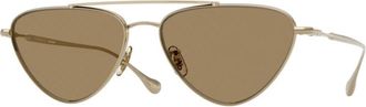 Oliver Peoples Edition 1 Zonnebril - Dames - Zonnebrillen - Geel - 56 MM - Accessoires