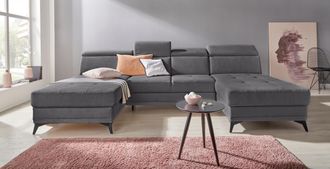 Inosign Wohnlandschaft »Cardiz U-Form« inkl.Kopfteilverstellung und Federkern wahlweise mit Bettfunktion