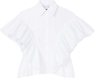 AZ FACTORY White Ruffled sleeves cotton shirt